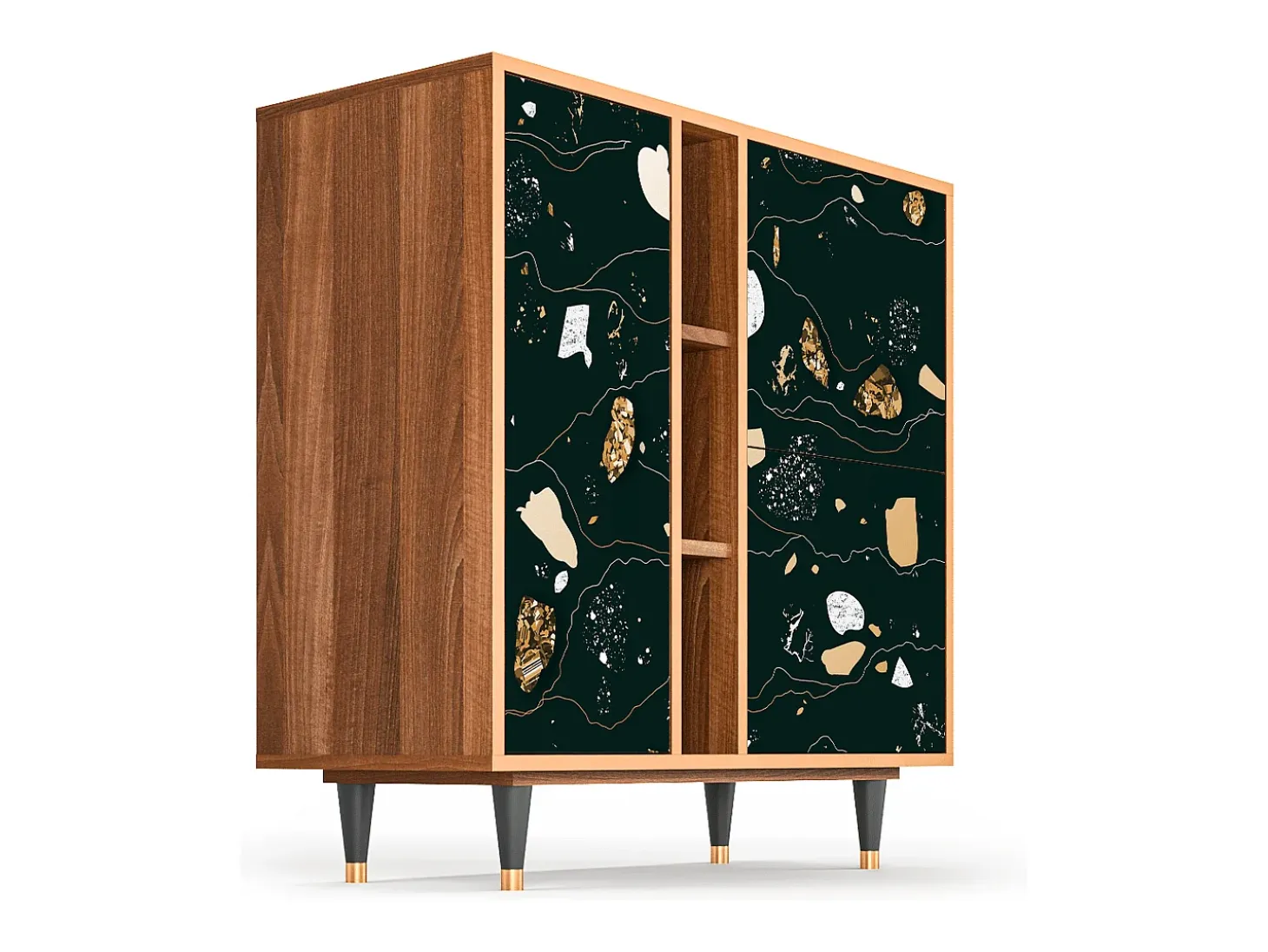 Aparador - 94х96х41 cm - BS5 - Space Rocks, Nogal