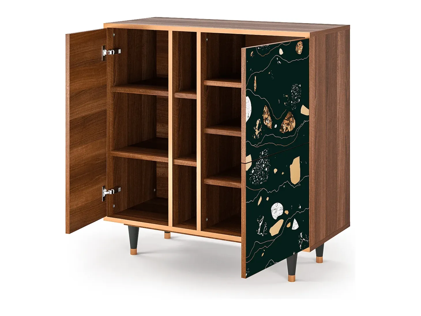 Aparador - 94х96х41 cm - BS5 - Space Rocks, Nogal