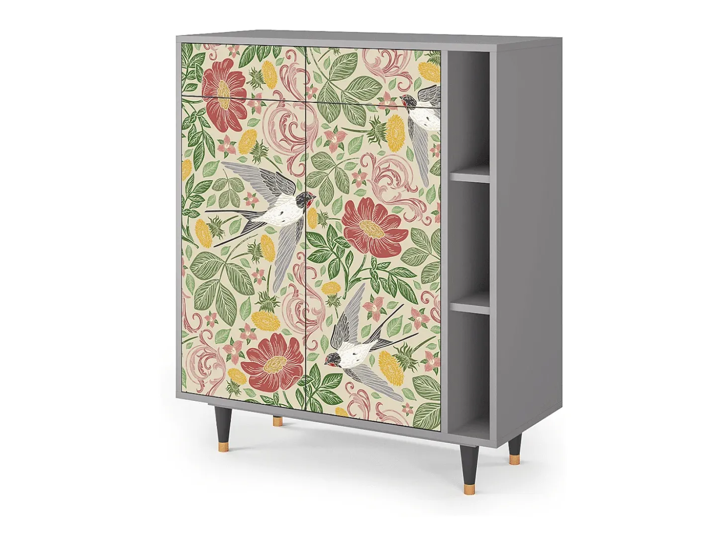Aparador - 96х110х41 cm - BS6 - Spring Swallow, Gris
