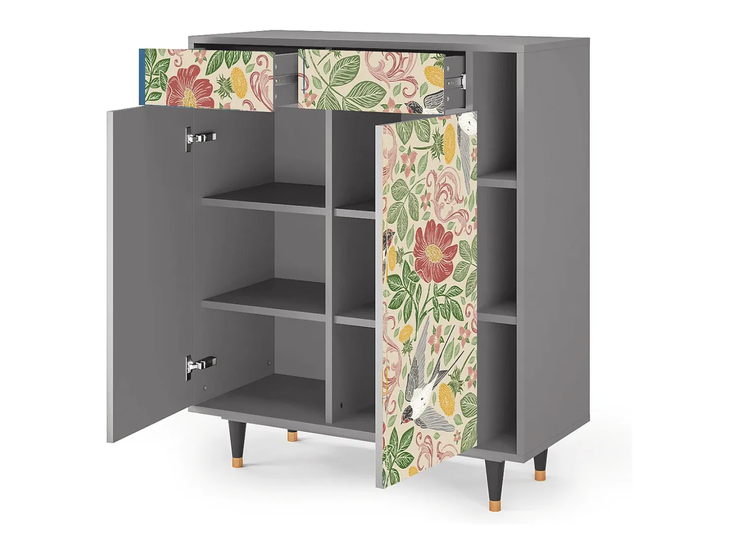Aparador - 96х110х41 cm - BS6 - Spring Swallow, Gris