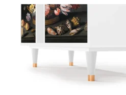 Aparador - 94х96х41 cm - BS5 - Still Life with Flowers, Blanco