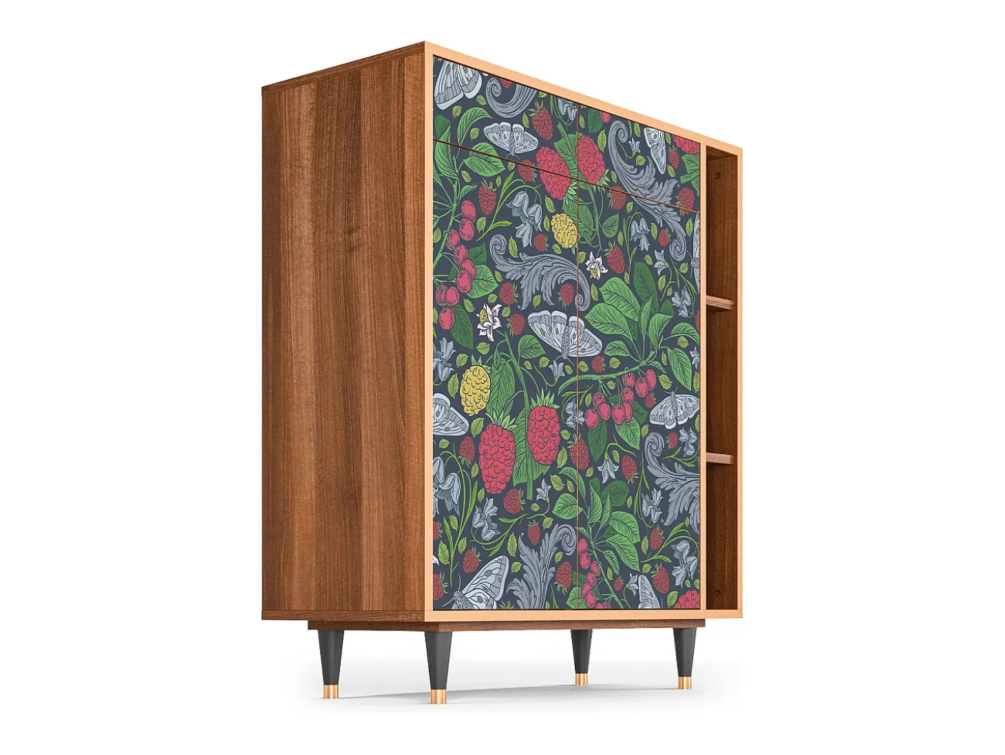 Aparador - 96х110х41 cm - BS6 - Summer Berries, Nogal