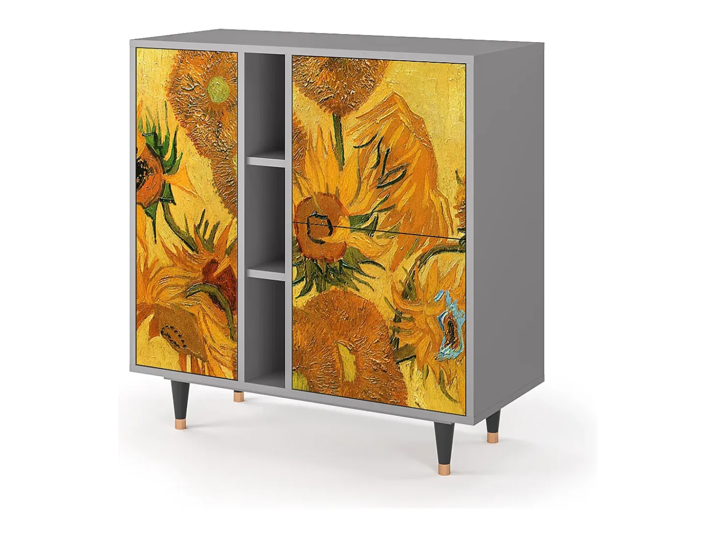 Aparador - 94х96х41 cm - BS5 - Sunflowers, Gris