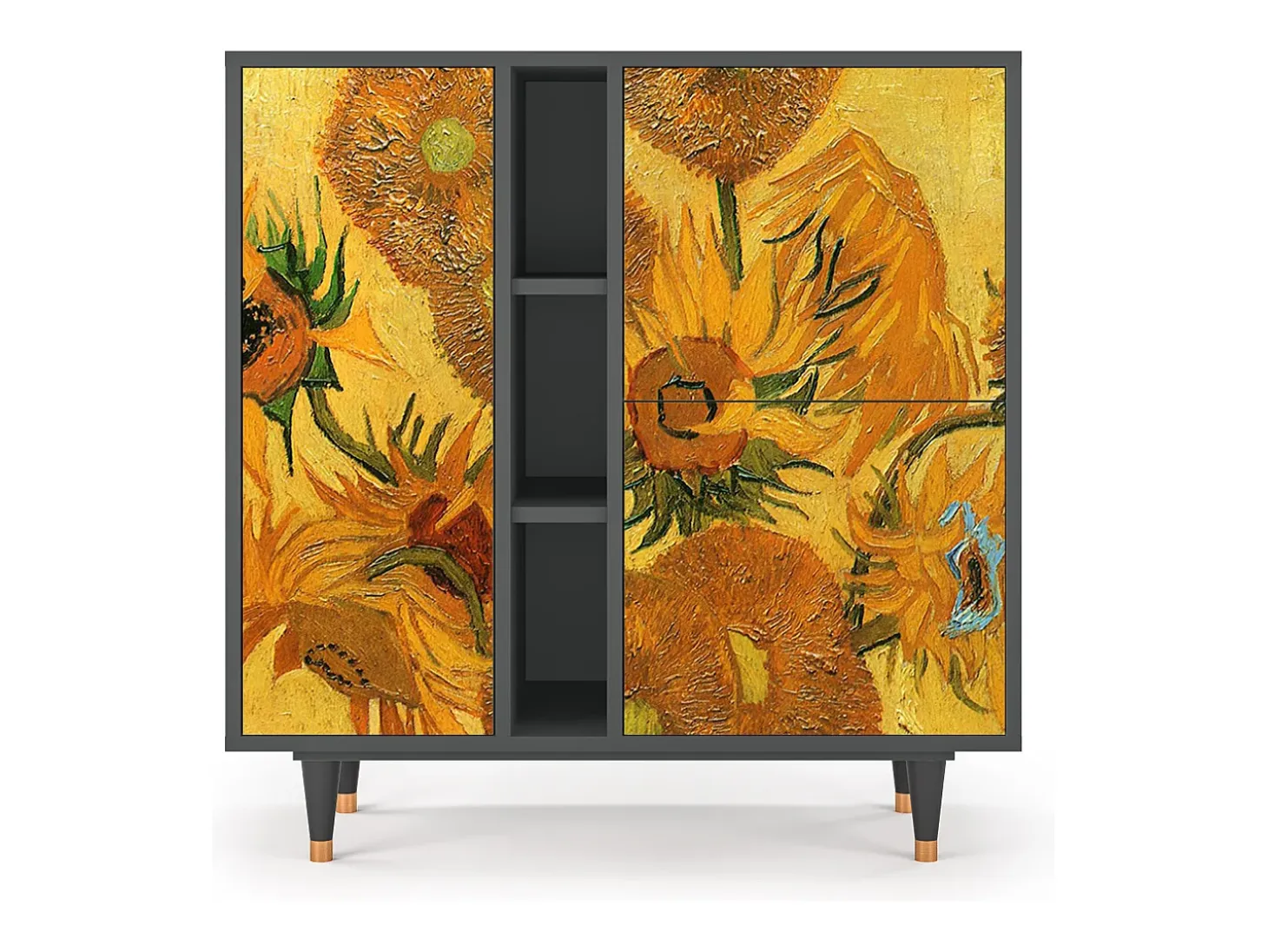 Aparador - 94х96х41 cm - BS5 - Sunflowers, Antracita