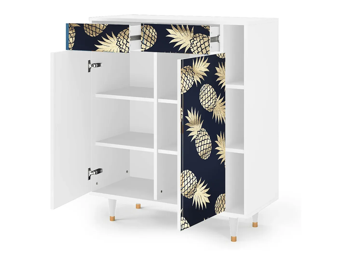 Aparador - 96х110х41 cm - BS6 - Sunny Pineaple, Blanco