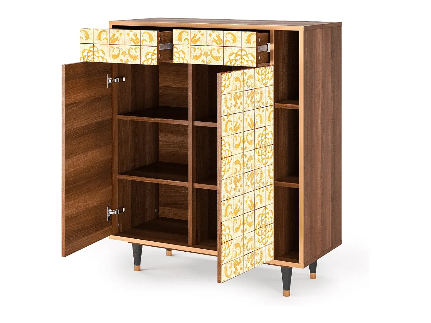 Aparador - 96х110х41 cm - BS6 - Sunshiny Tile, Nogal