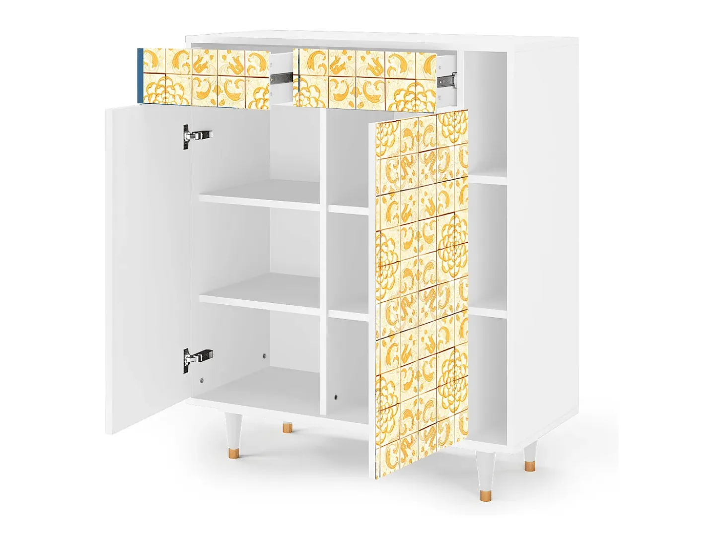 Aparador - 96х110х41 cm - BS6 - Sunshiny Tile, Blanco