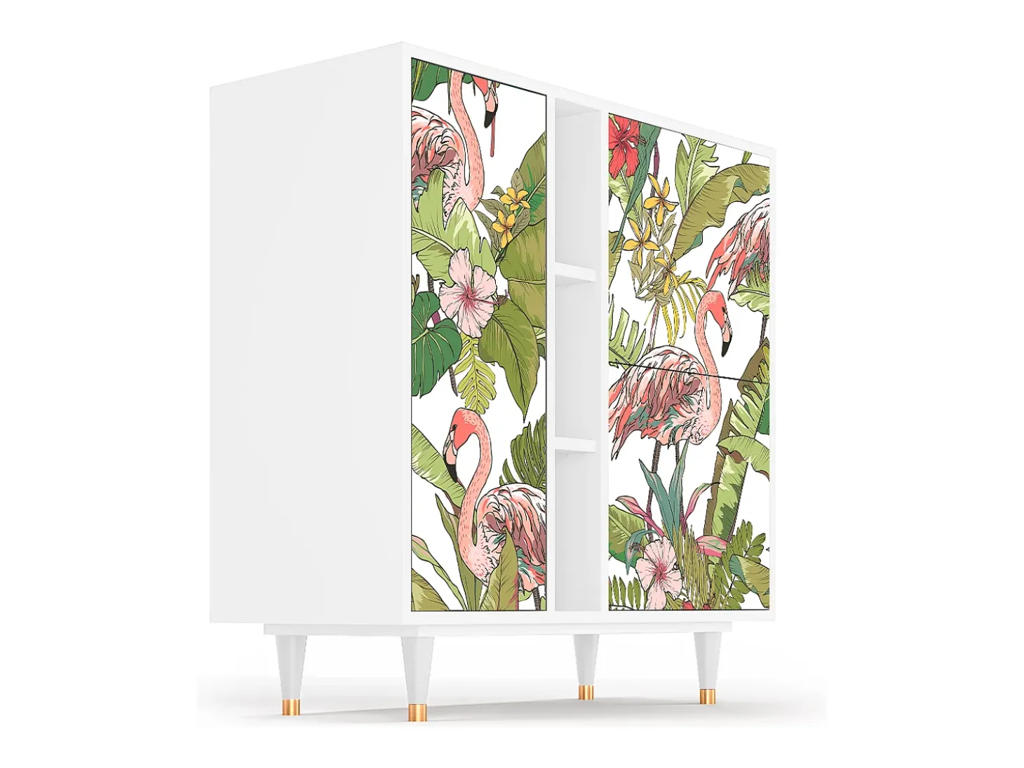 Aparador - 94х96х41 cm - BS5 - Sweet Flamingo, Blanco