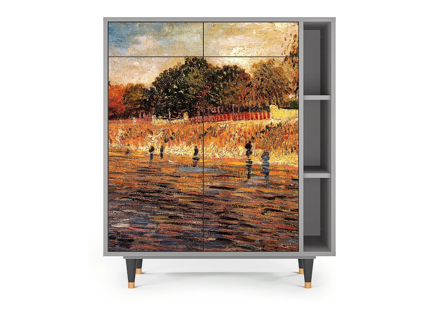 Aparador - 96х110х41 cm - BS6 - The Banks, Gris