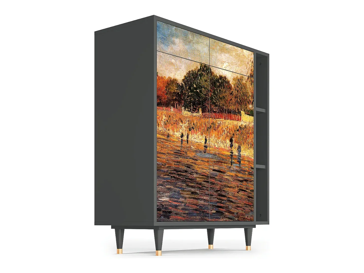 Aparador - 96х110х41 cm - BS6 - The Banks, Antracita