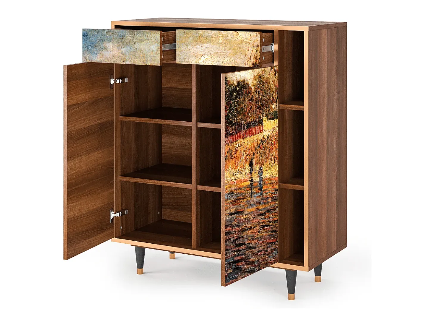Aparador - 96х110х41 cm - BS6 - The Banks, Nogal