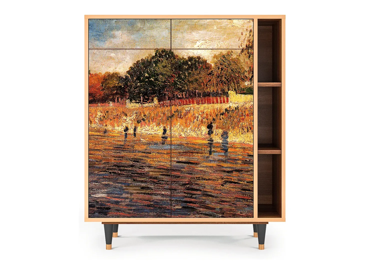 Aparador - 96х110х41 cm - BS6 - The Banks, Nogal