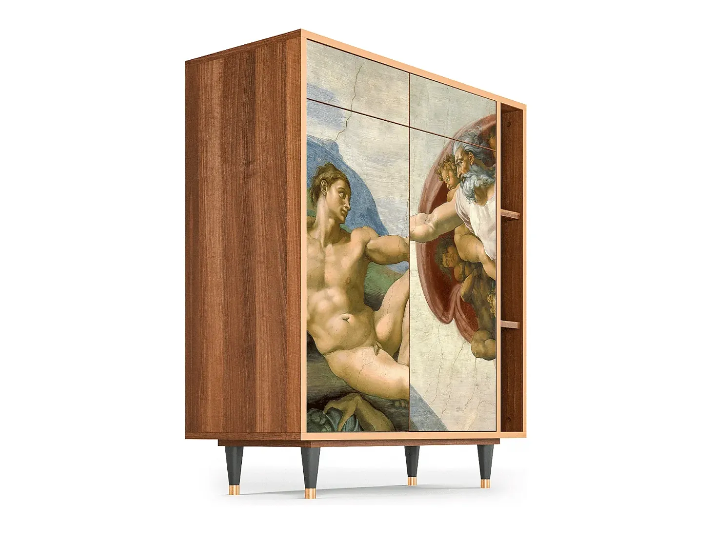 Aparador - 96х110х41 cm - BS6 - The Creation of Adam, Nogal