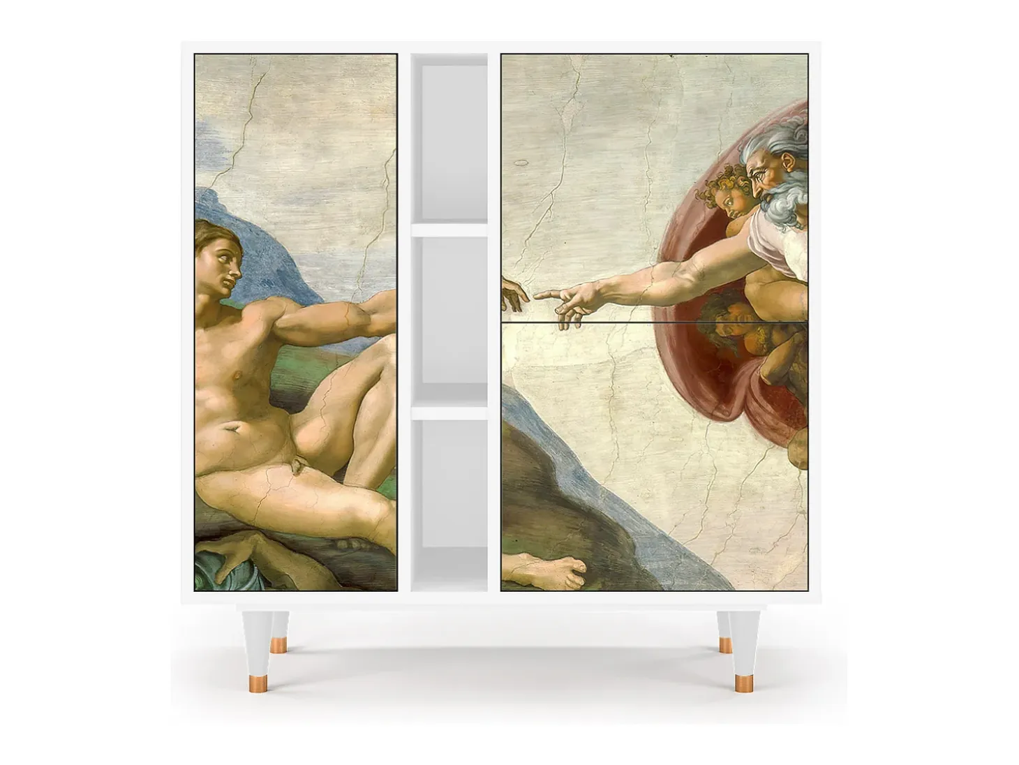 Aparador - 94х96х41 cm - BS5 - The Creation of Adam, Blanco