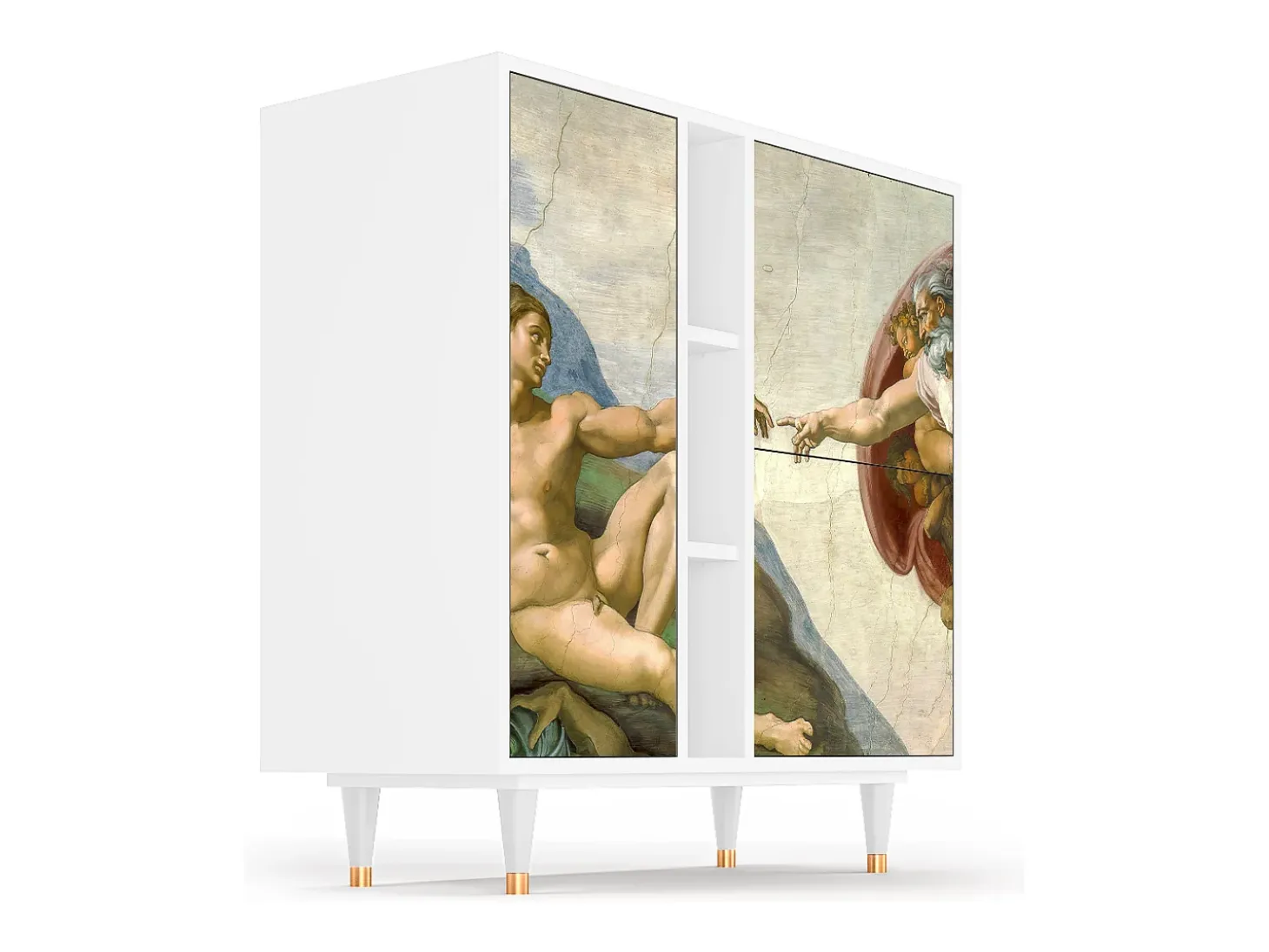 Aparador - 94х96х41 cm - BS5 - The Creation of Adam, Blanco
