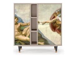 Aparador - 94х96х41 cm - BS5 - The Creation of Adam, Latte