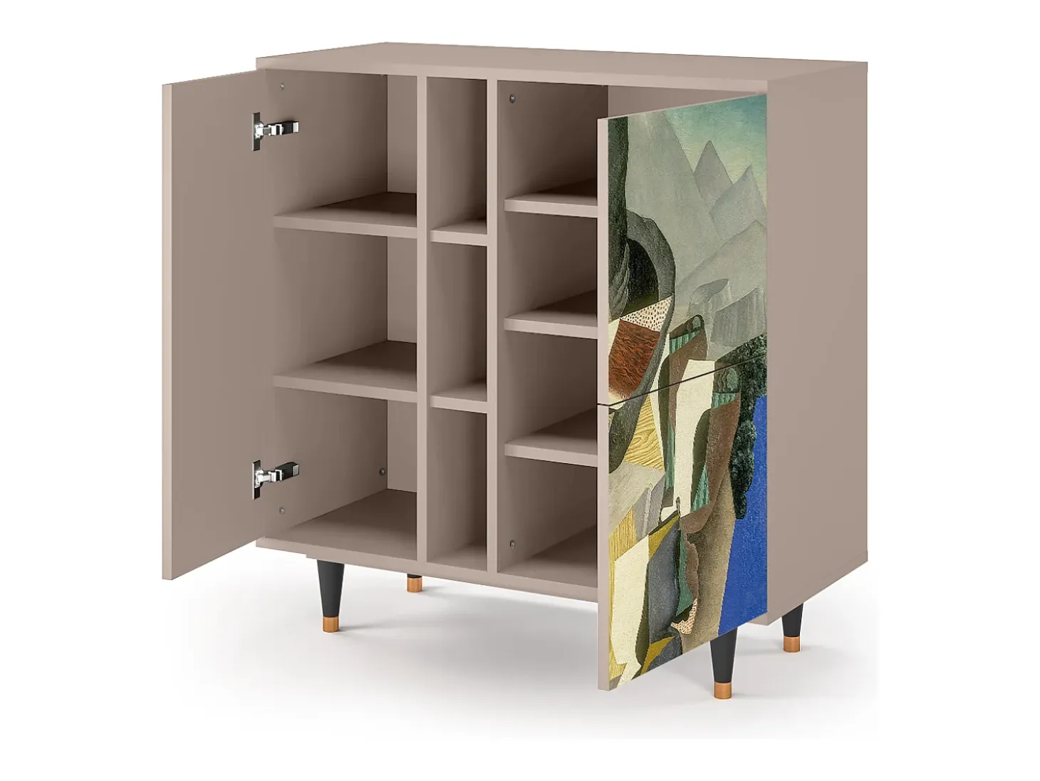 Aparador - 94х96х41 cm - BS5 - The Cubist Paintings , Latte