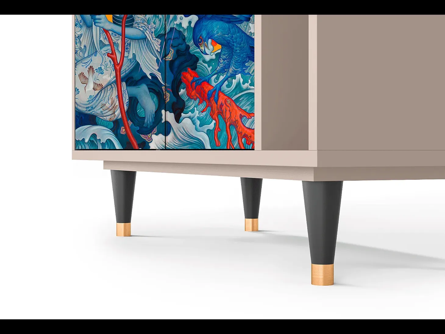 Aparador - 96х110х41 cm - BS6 - The Girl - James Jean, Latte