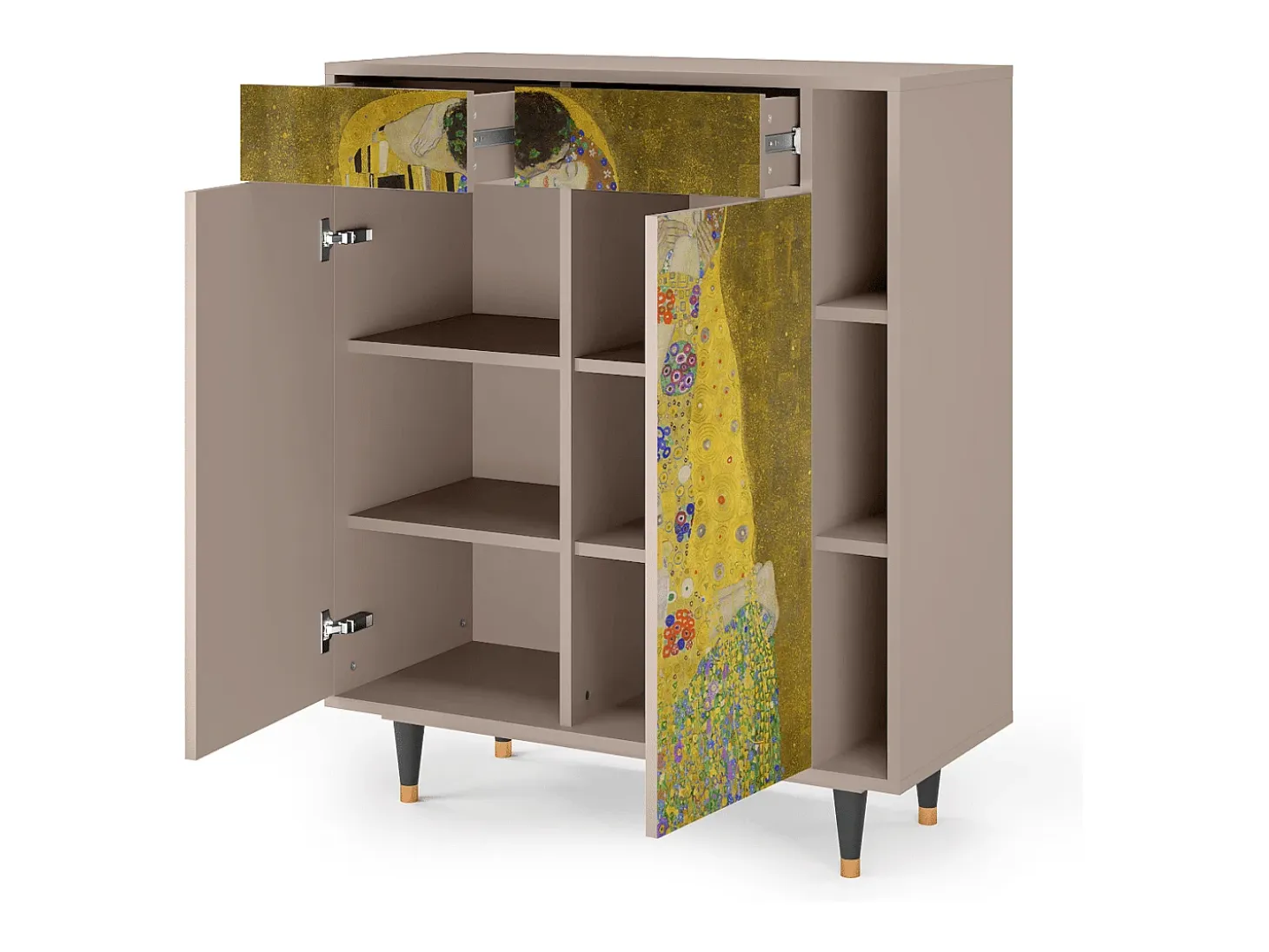 Aparador - 96х110х41 cm - BS6 - The Kiss by Klimt , Latte