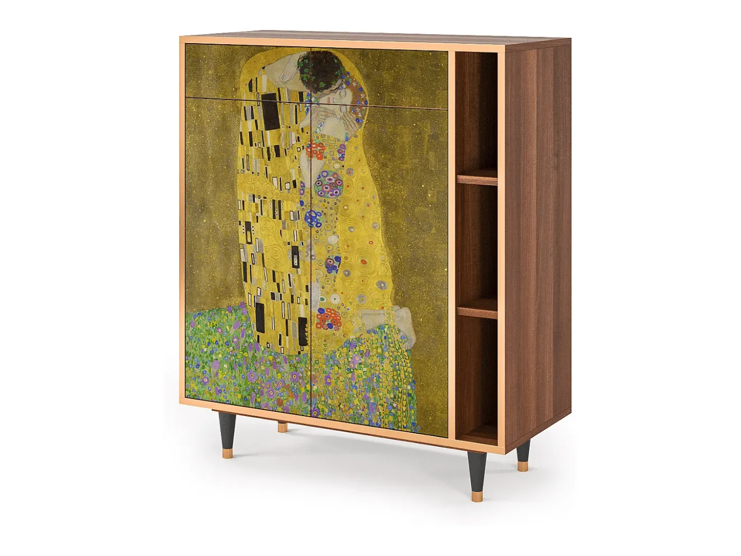 Aparador - 96х110х41 cm - BS6 - The Kiss by Klimt , Nogal