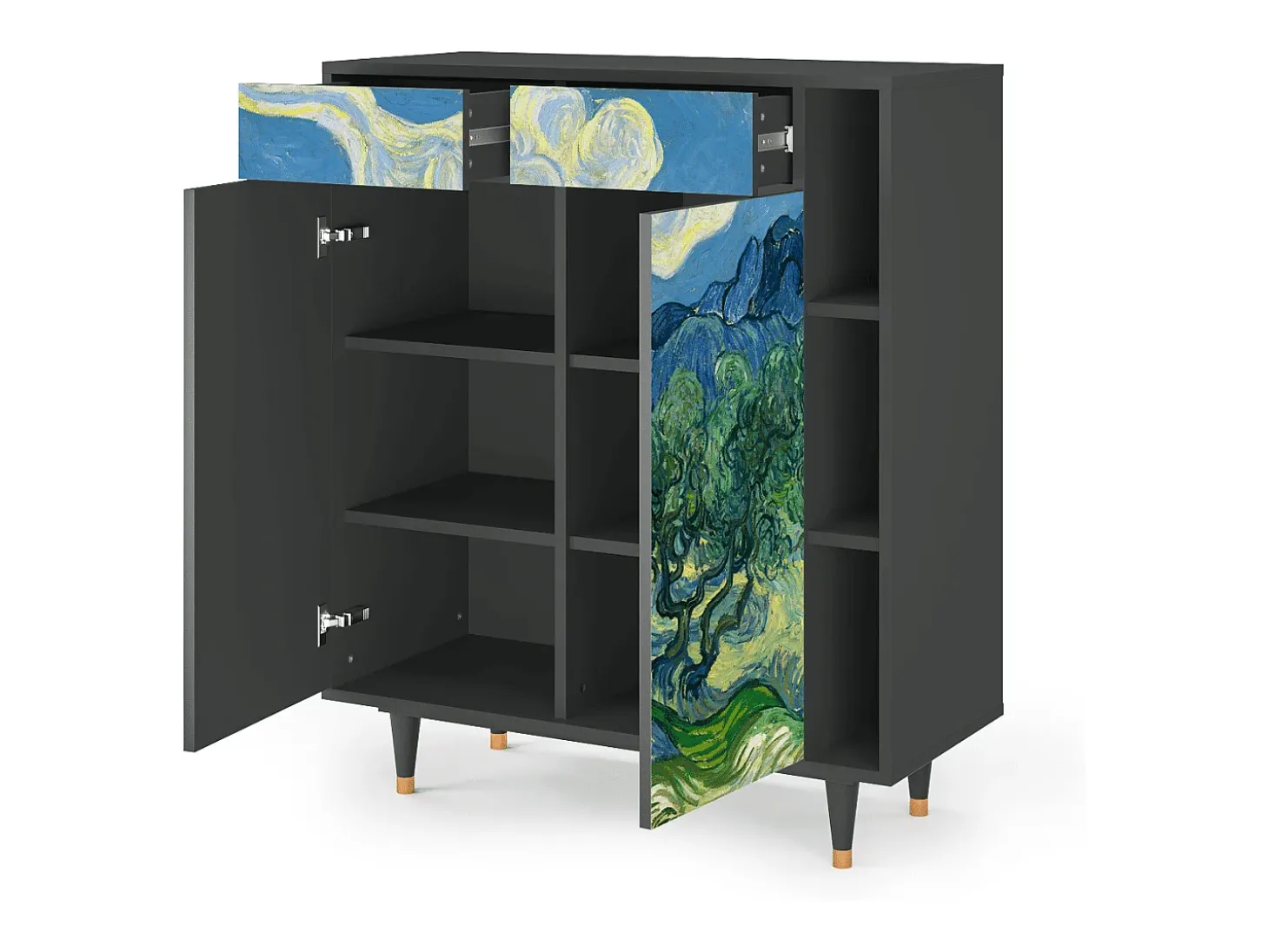 Aparador - 96х110х41 cm - BS6 - The Oil Trees, Antracita