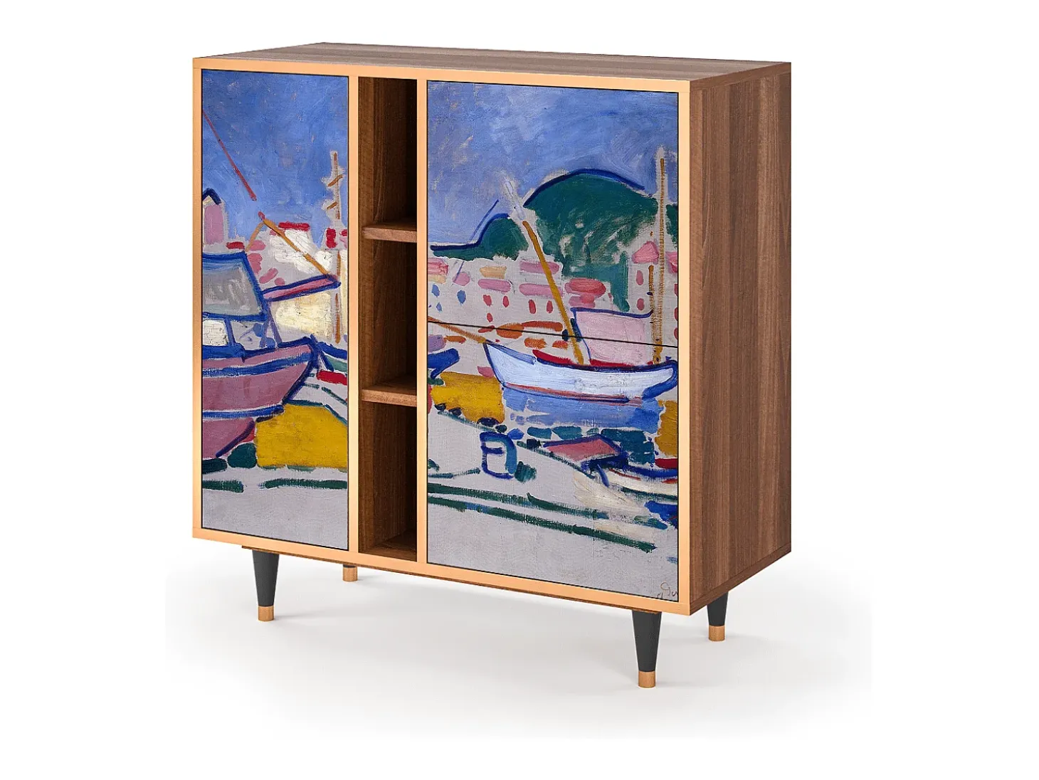 Aparador - 94х96х41 cm - BS5 - The Port of Collioure , Nogal