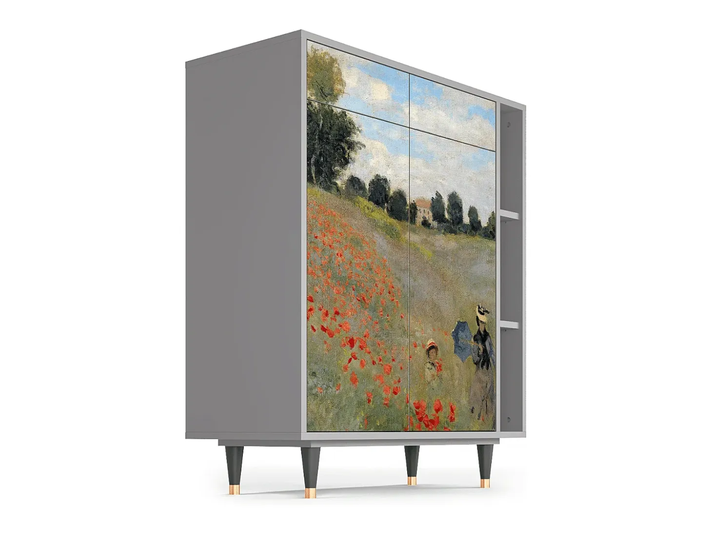Aparador - 96х110х41 cm - BS6 - The Poppy Field , Gris