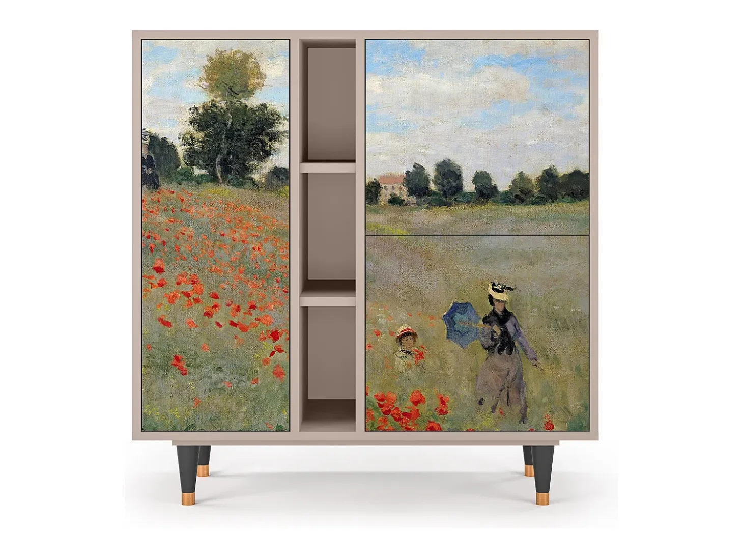Aparador - 94х96х41 cm - BS5 - The Poppy Field , Latte