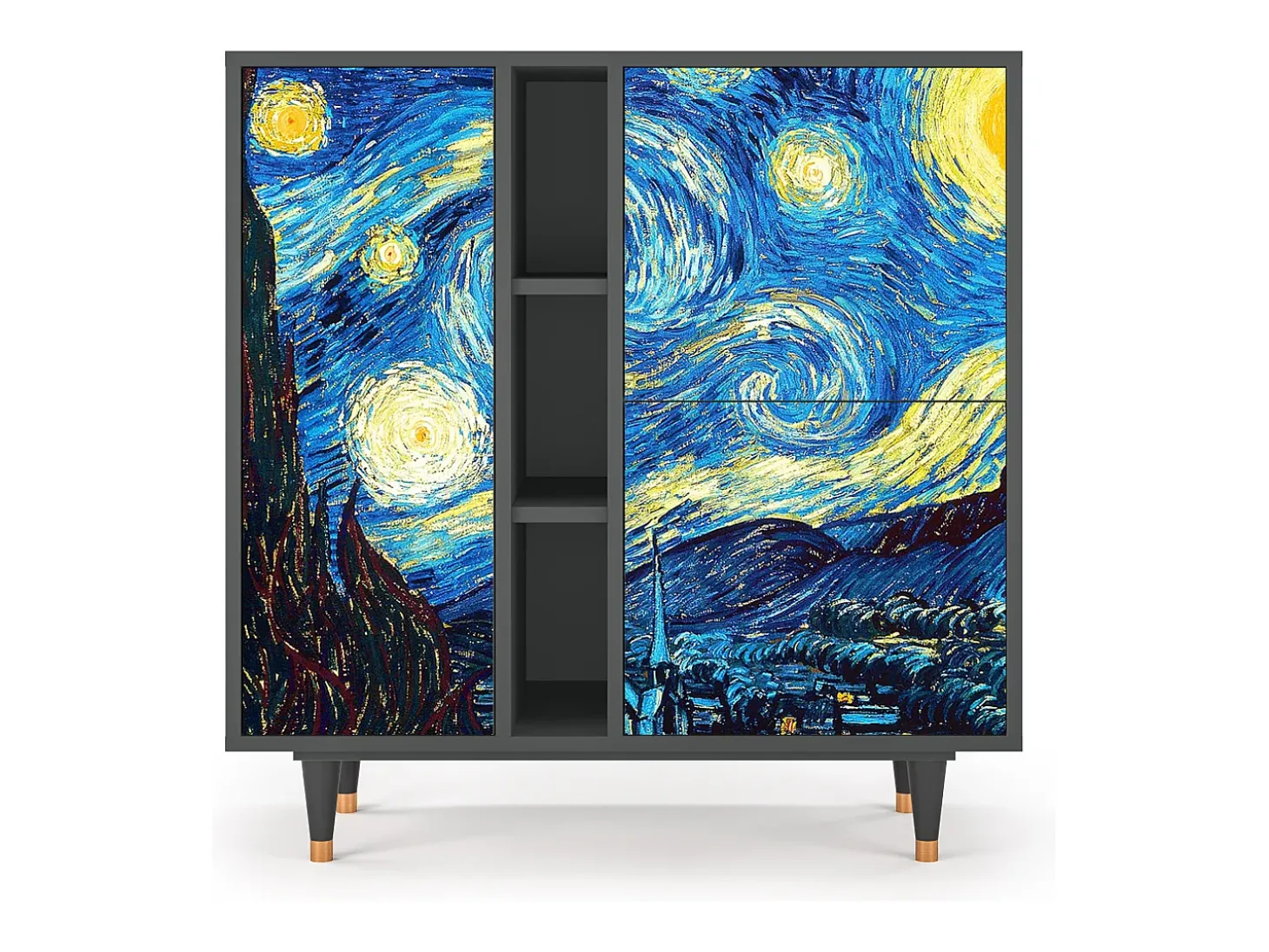 Aparador - 94х96х41 cm - BS5 - The Starry Night , Antracita