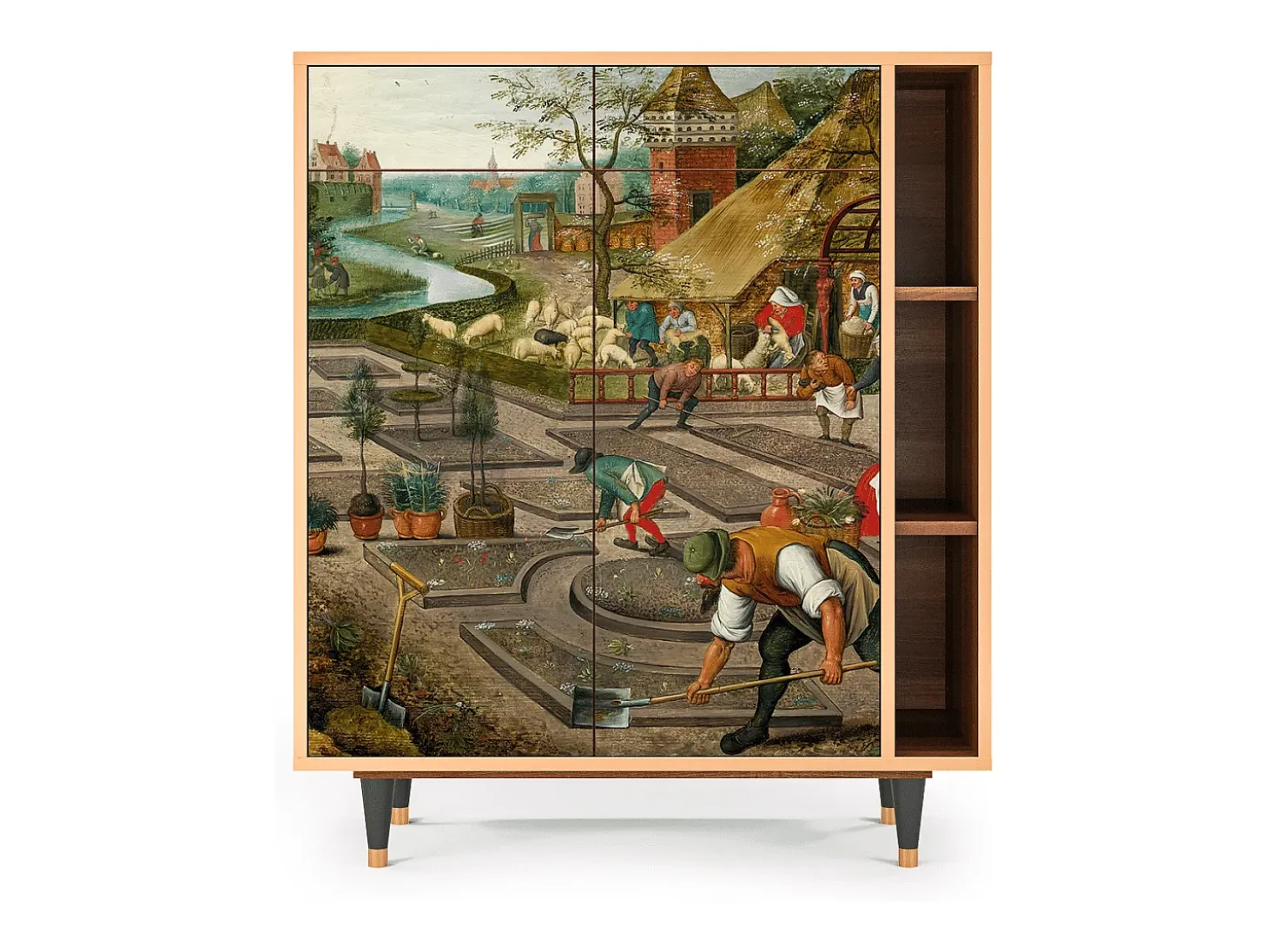 Aparador - 96х110х41 cm - BS6 - The Younger - Spring, Nogal