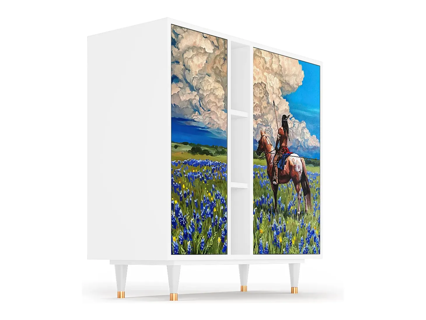 Aparador - 94х96х41 cm - BS5 - Thunderheads by Dean, Blanco