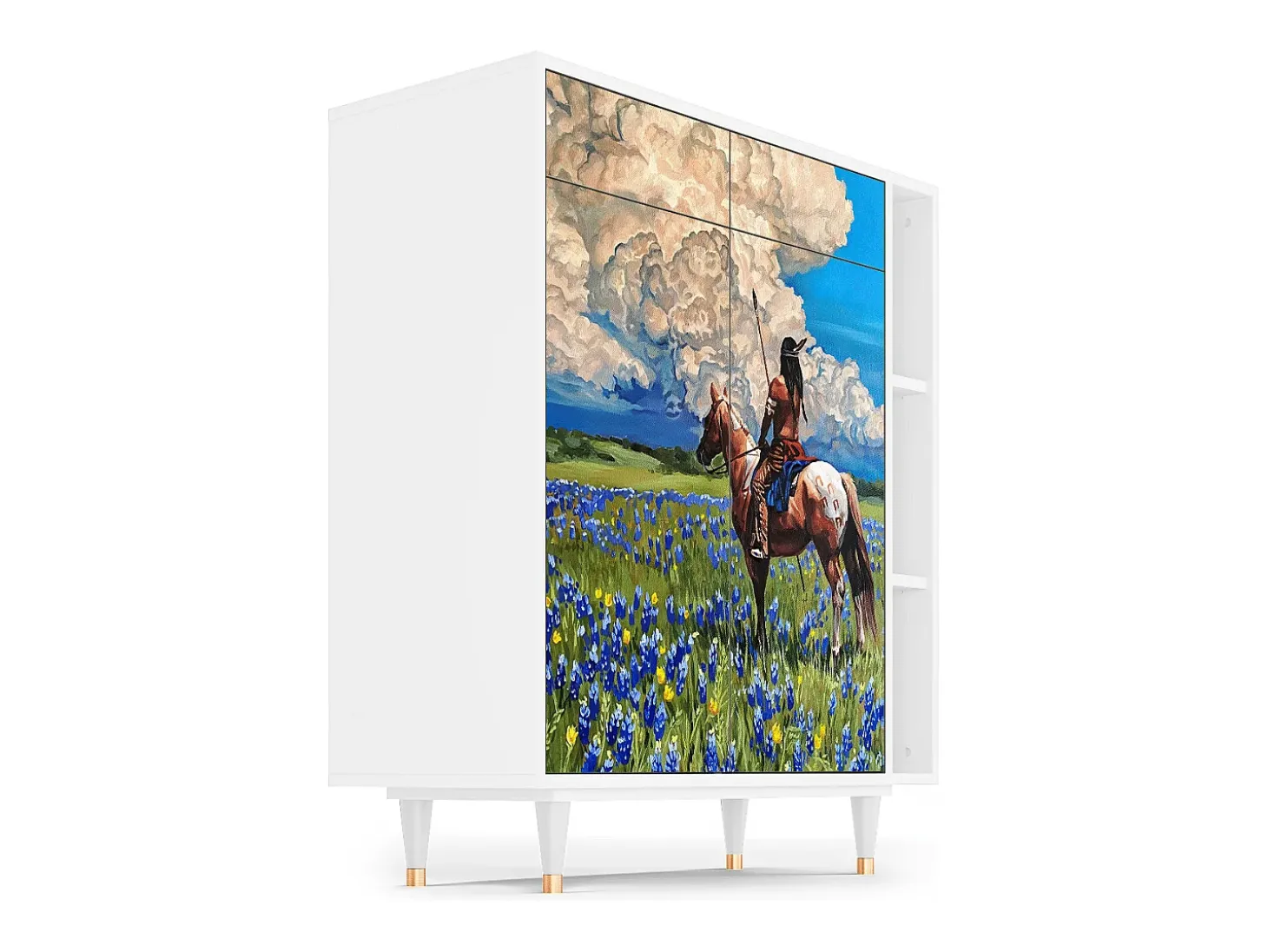 Aparador - 96х110х41 cm - BS6 - Thunderheads by Dean, Blanco