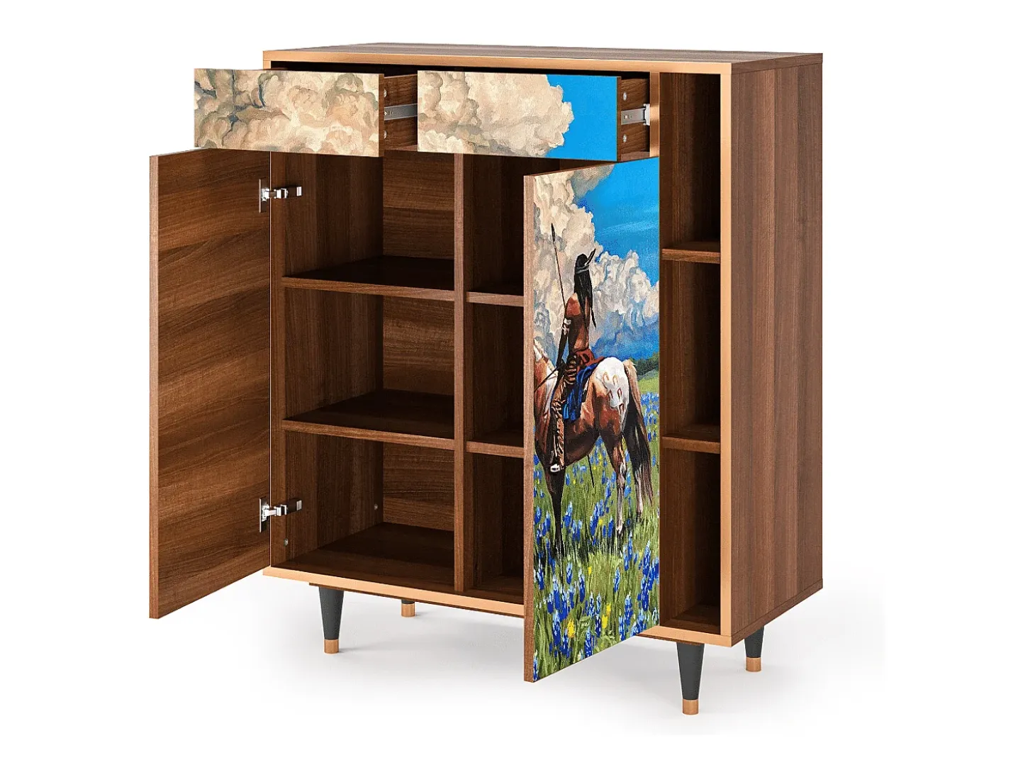 Aparador - 96х110х41 cm - BS6 - Thunderheads by Dean, Nogal