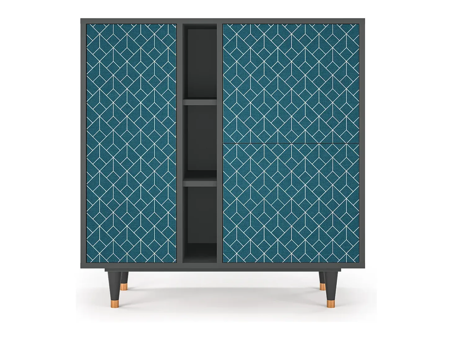 Aparador - 94х96х41 cm - BS5 - Turquoise Geometry, Antracita