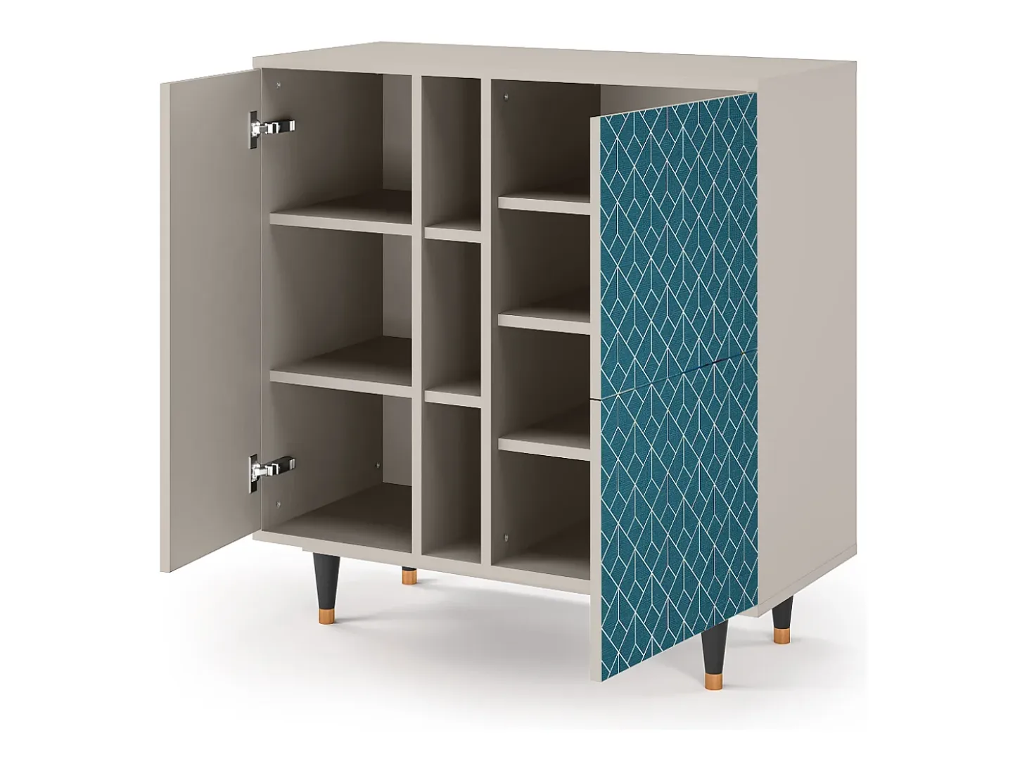 Aparador - 94х96х41 cm - BS5 - Turquoise Geometry, Arena