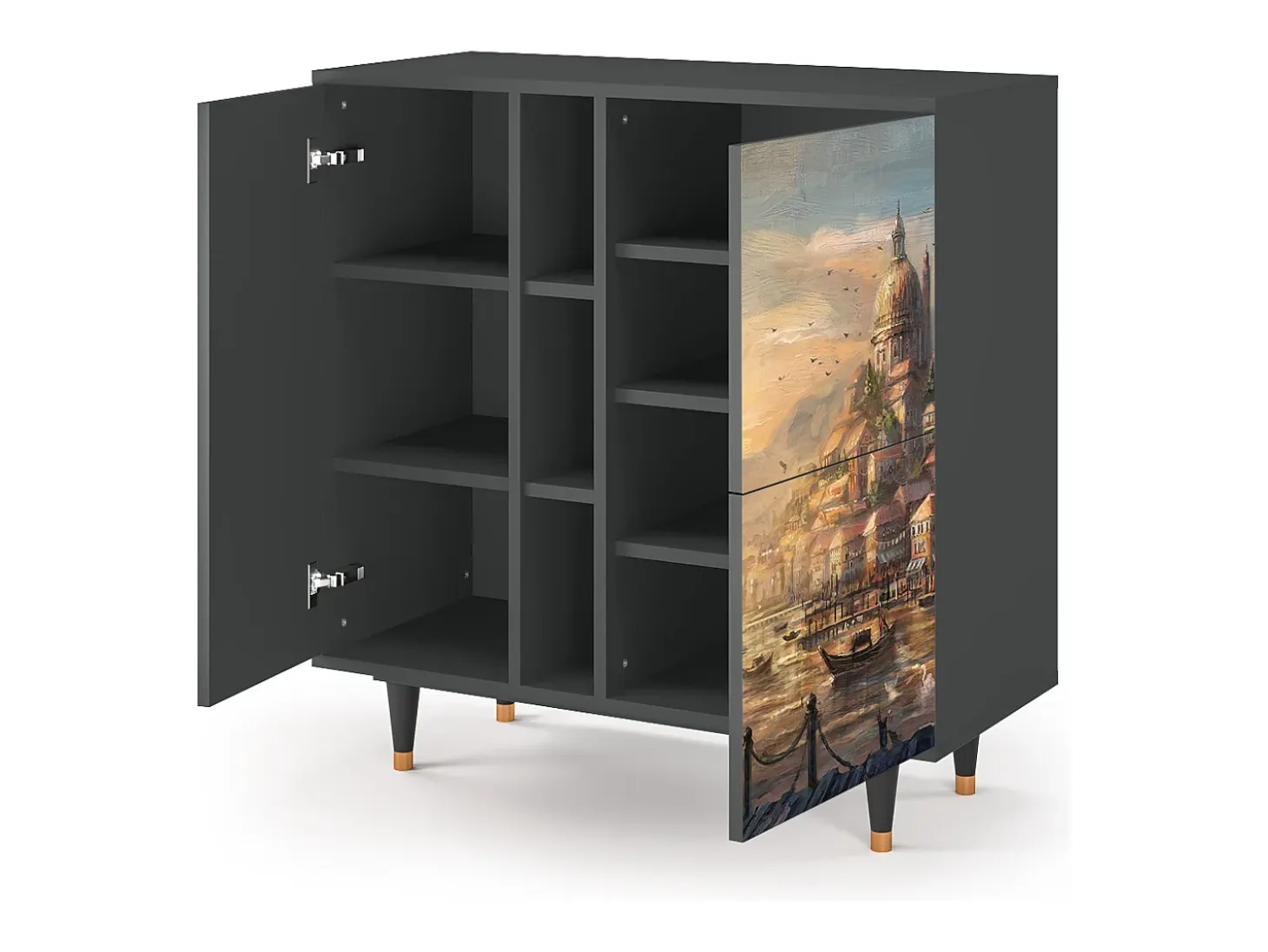 Aparador - 94х96х41 cm - BS5 - Venice, Antracita