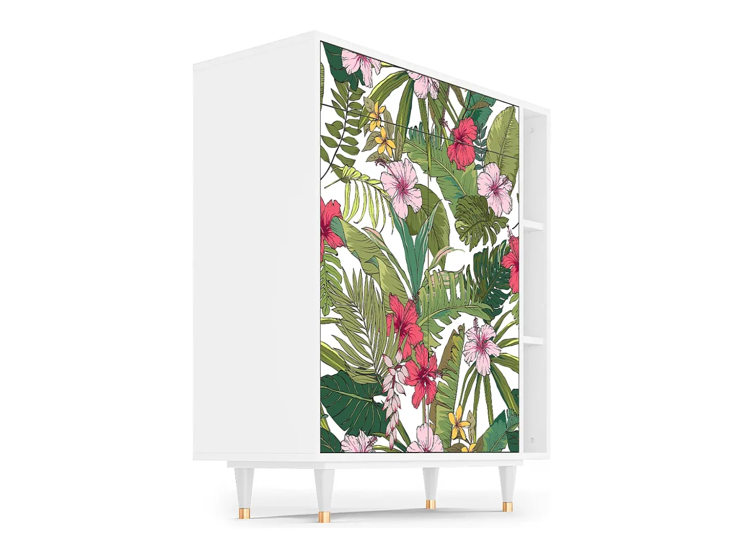 Aparador - 96х110х41 cm - BS6 - Verdant Tropics, Blanco