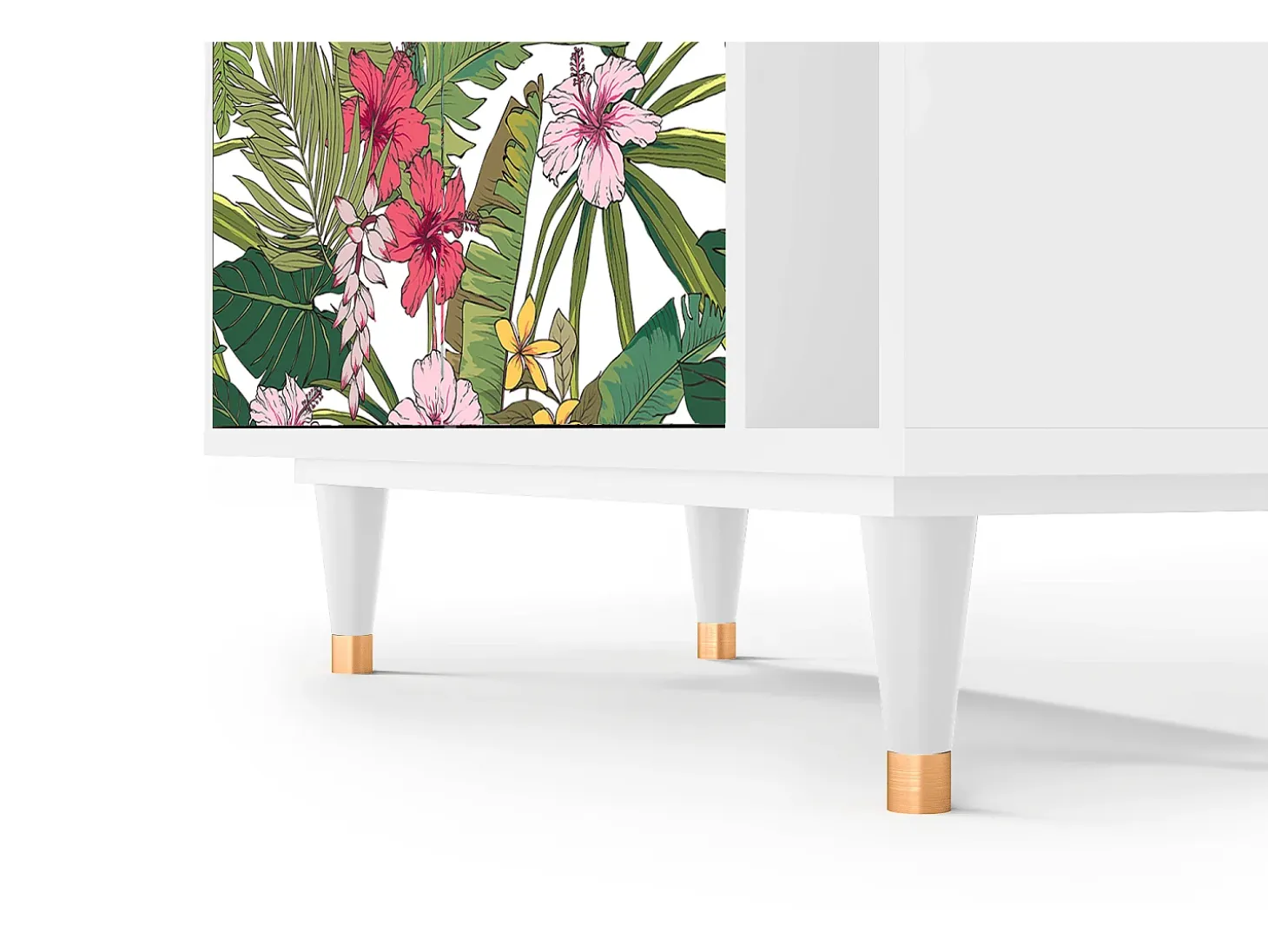 Aparador - 96х110х41 cm - BS6 - Verdant Tropics, Blanco