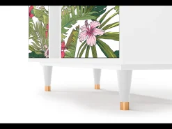 Aparador - 94х96х41 cm - BS5 - Verdant Tropics, Blanco