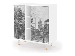 Aparador - 94х96х41 cm - BS5 - View of the Piazza, Blanco