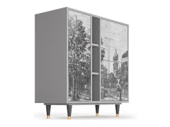 Aparador - 94х96х41 cm - BS5 - View of the Piazza, Gris
