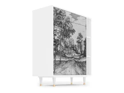 Aparador - 96х110х41 cm - BS6 - Village Road, Blanco