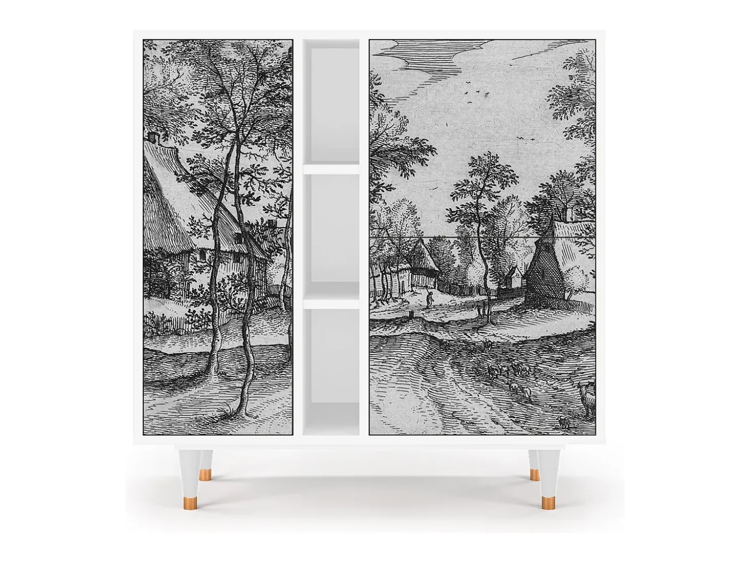 Aparador - 94х96х41 cm - BS5 - Village Road, Blanco