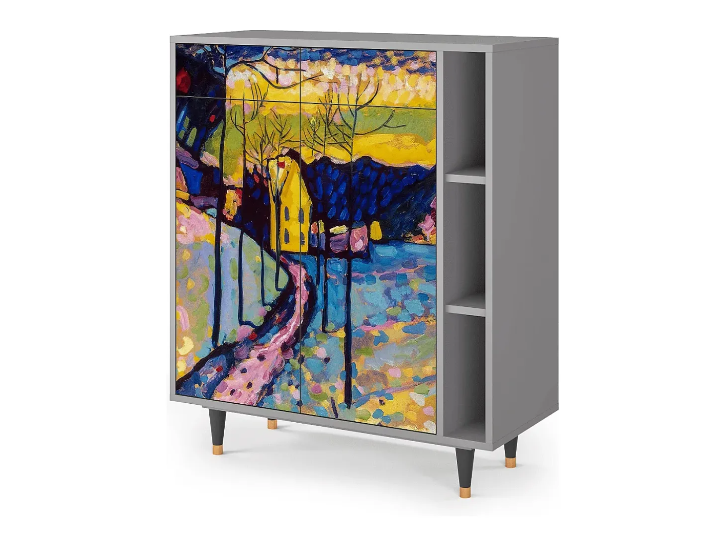 Aparador - 96х110х41 cm - BS6 - Winter Landscape, Gris