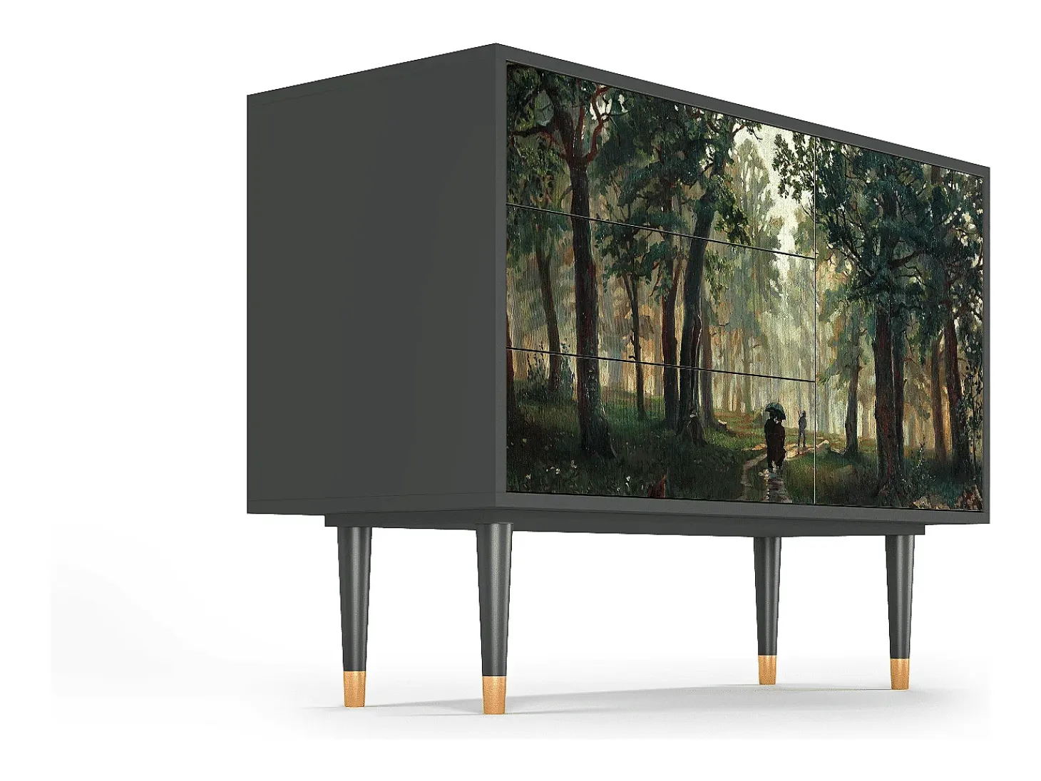 Aparador - 115х84х41 cm - S3 - Rain in the Oak Forest, Antracita