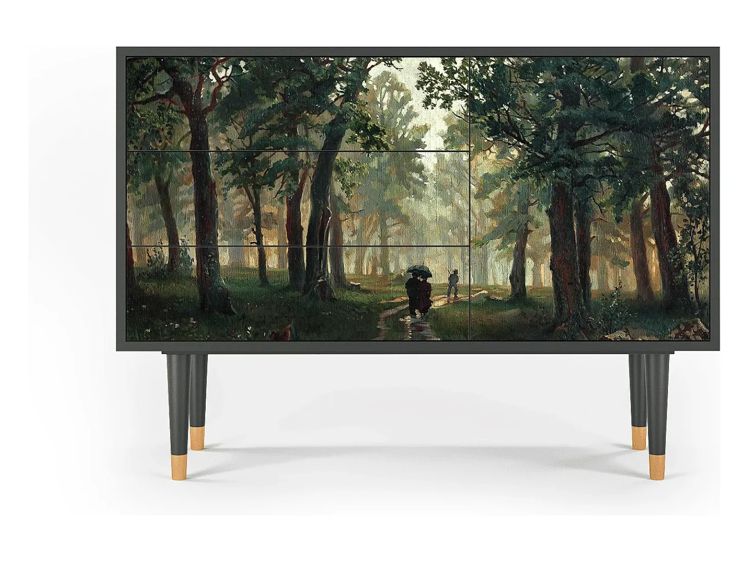 Aparador - 115х84х41 cm - S3 - Rain in the Oak Forest, Antracita