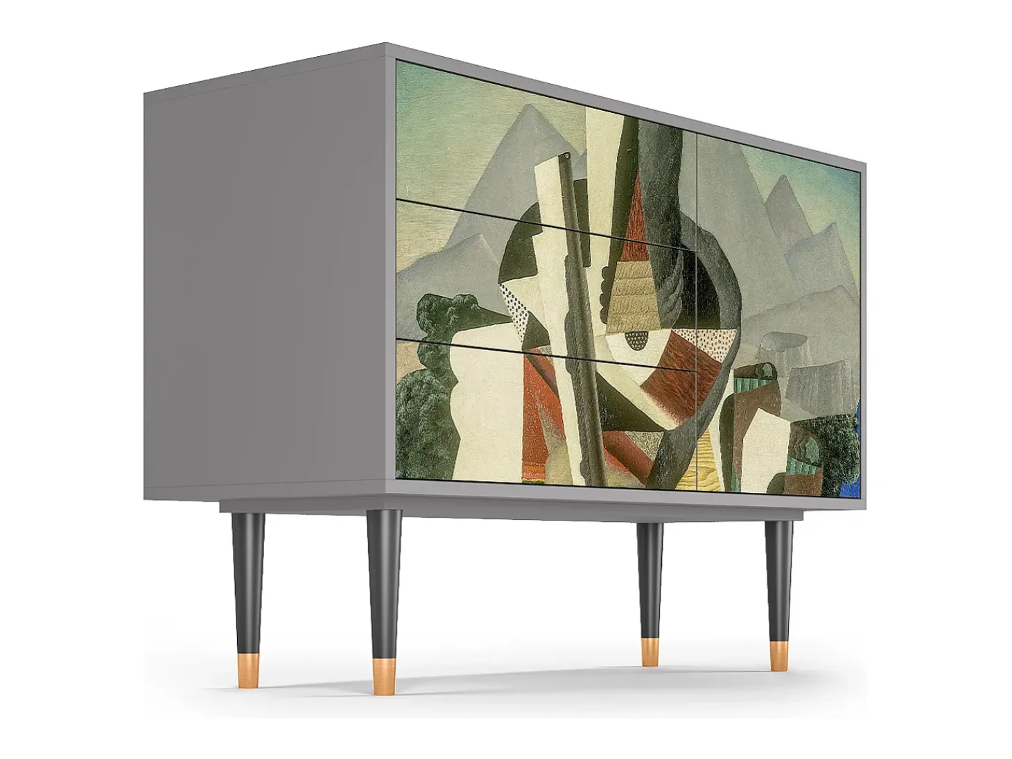 Aparador - 115х84х41 cm - S3 - Abstract Expressionism, Gris