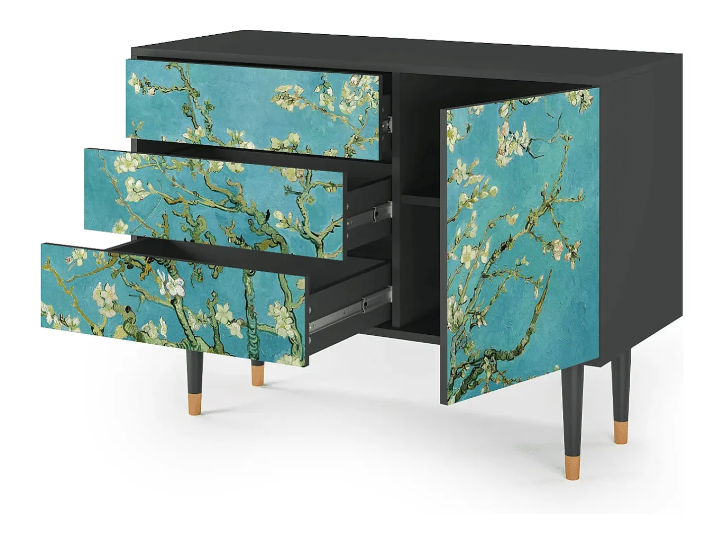 Aparador - 115х84х41 cm - S3 - Almond Blossom, Antracita