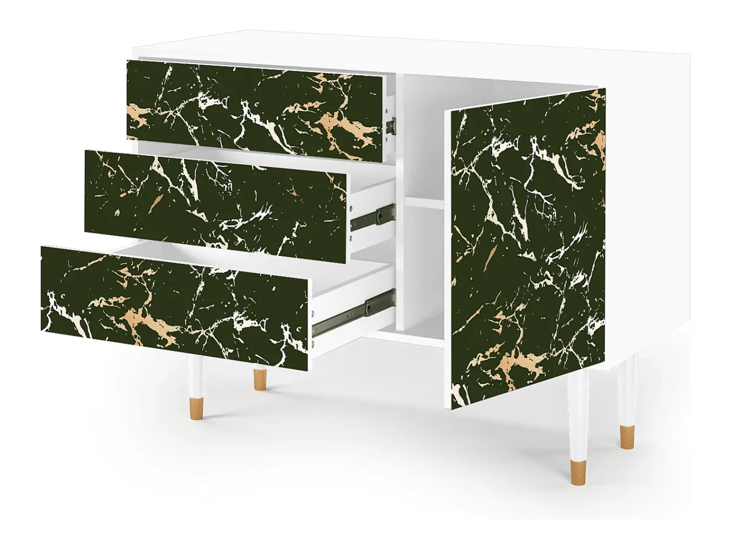 Aparador - 115х84х41 cm - S3 - Amazon Forest, Blanco