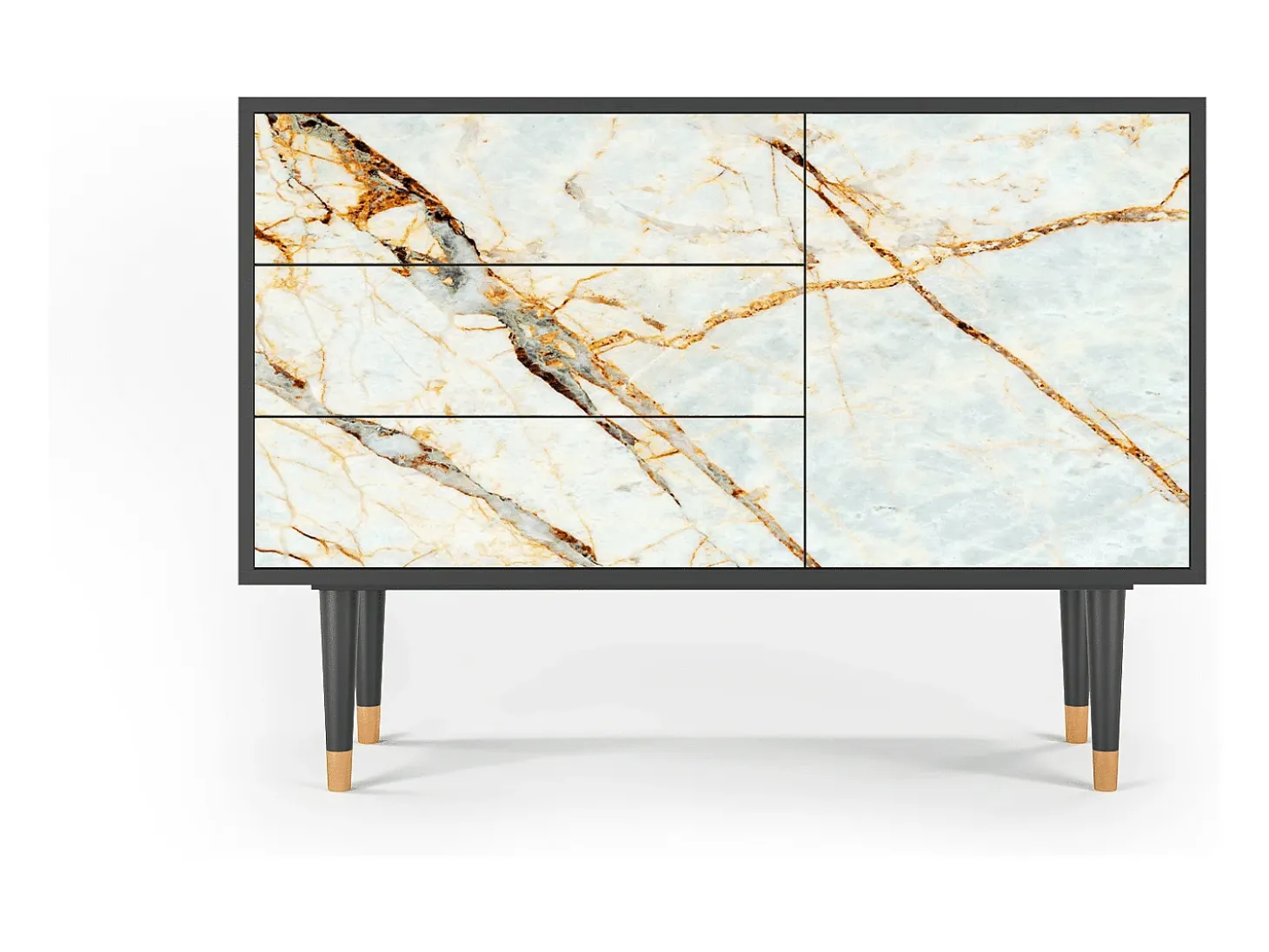 Aparador - 115х84х41 cm - S3 - Arenay Marble, Antracita
